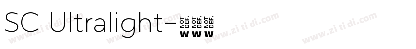 SC Ultralight字体转换